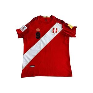 2018 Umbro Peru Away Soccer Jersey Paolo Guerrero Men M World Cup Russia